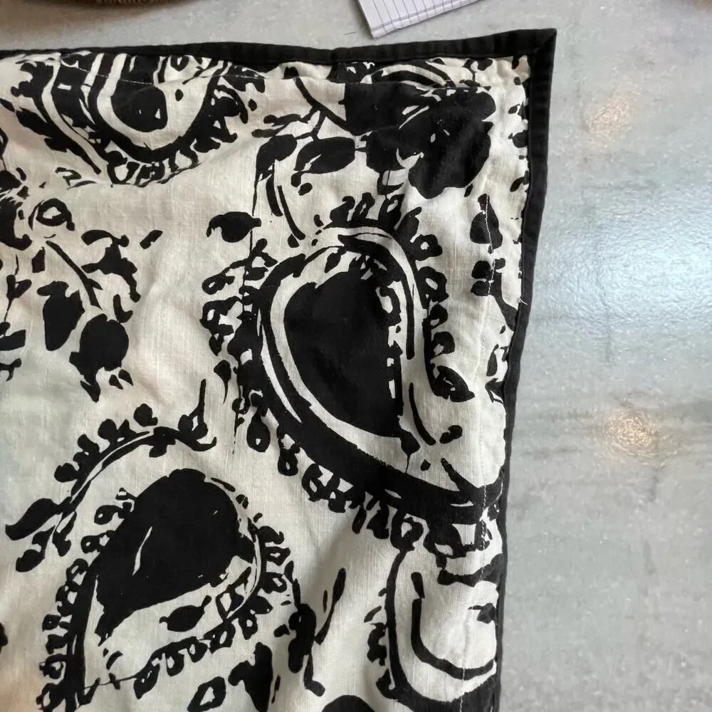 Ralph Lauren Seville Black White Paisley Standard Sham